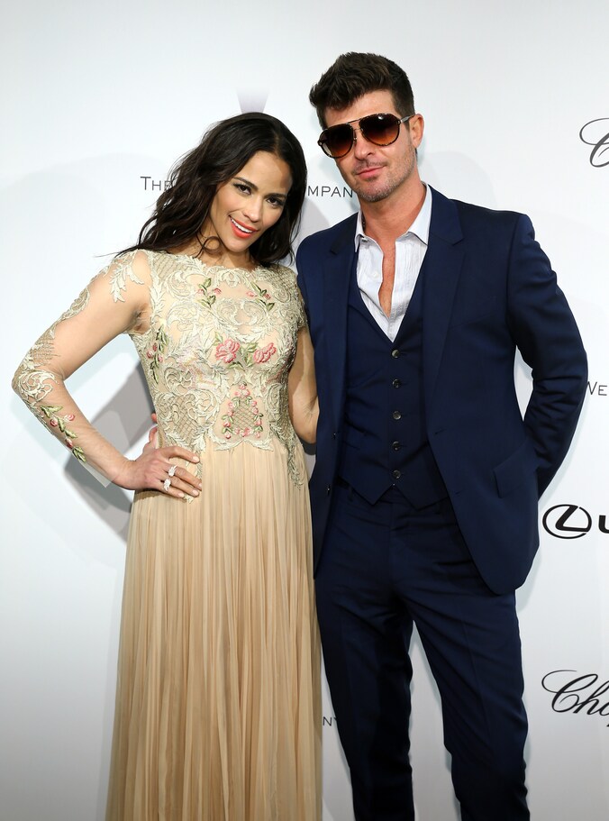 Paula Patton en Robin Thicke iets meer dan een jaar geleden.