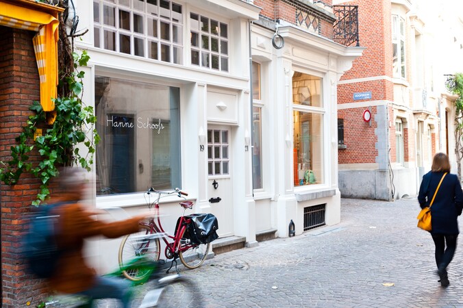 De winkel van juwelenontwerpster Hanne Schoofs in Antwerpen.