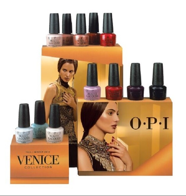 De Venice collectie van OPI, met originele namen als "A Great Opera-tunity", "It's a Piazza Cake"; en "Tiramisu for Two".