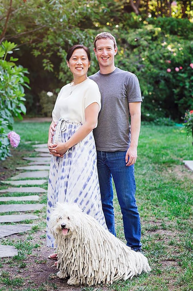 Facebookbaas Mark Zuckerberg met zijn vrouw Priscilla Chan