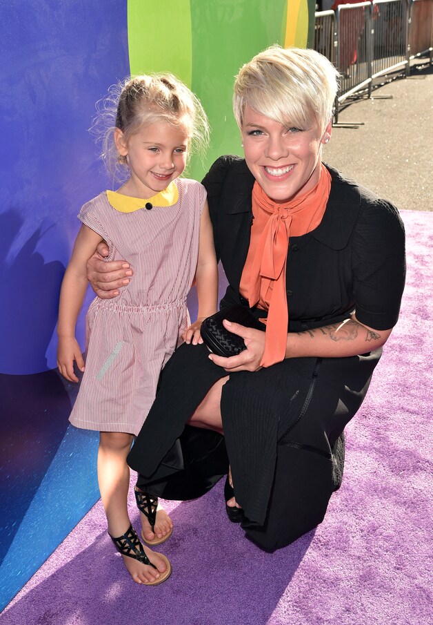 Pink met haar dochtertje Willow.