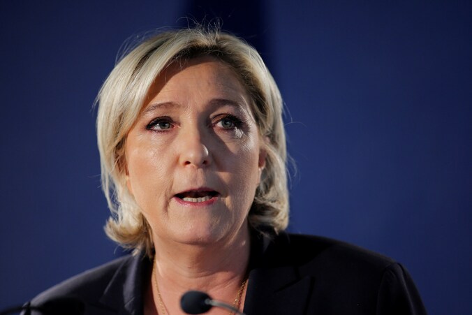 De extreemrechtste presidentskandidate Marine Le Pen.