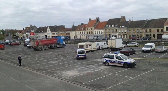 Het marktplein in Saint-Omer.