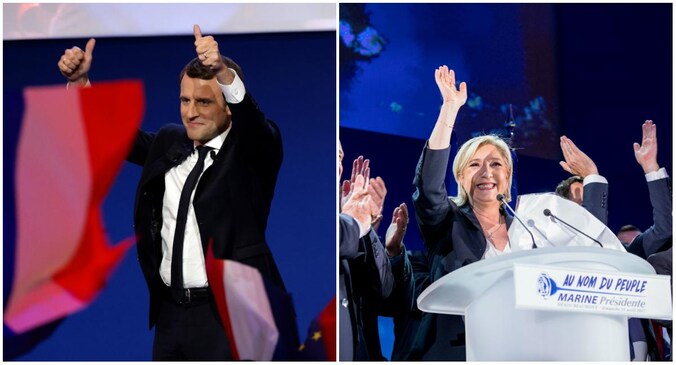Macron en Le Pen nemen het in de tweede ronde tegen elkaar op.
