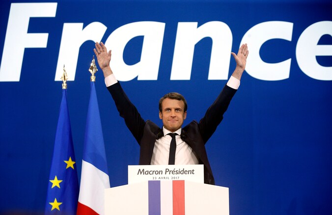 Emmanuel Macron won zondag de eerste ronde van de Franse presidentsverkiezingen.