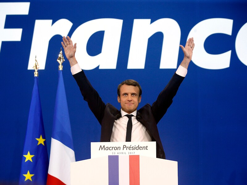 Emmanuel Macron won zondag de eerste ronde van de Franse presidentsverkiezingen.