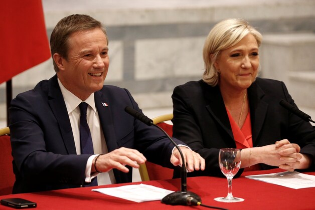 Nicolas Dupont-Aignan en Marine Le Pen