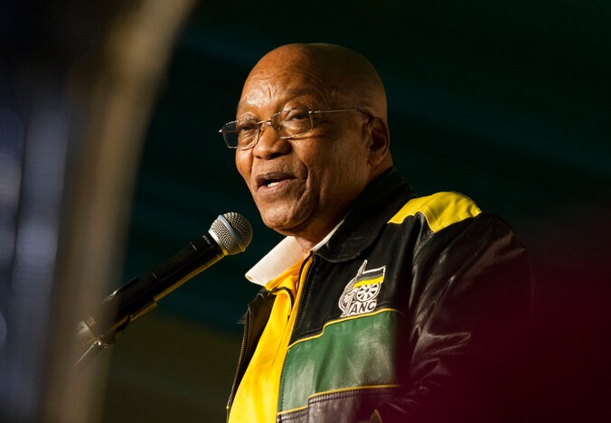 De Zuid-Afrikaanse president Jacob Zuma