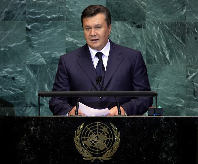 De Oekraïense president Viktor Janoekovytsj.