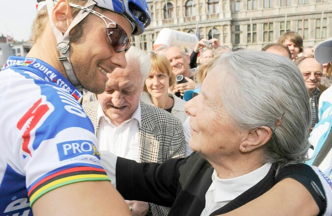 Tom Boonen en zijn 'moemoe' Louisa.