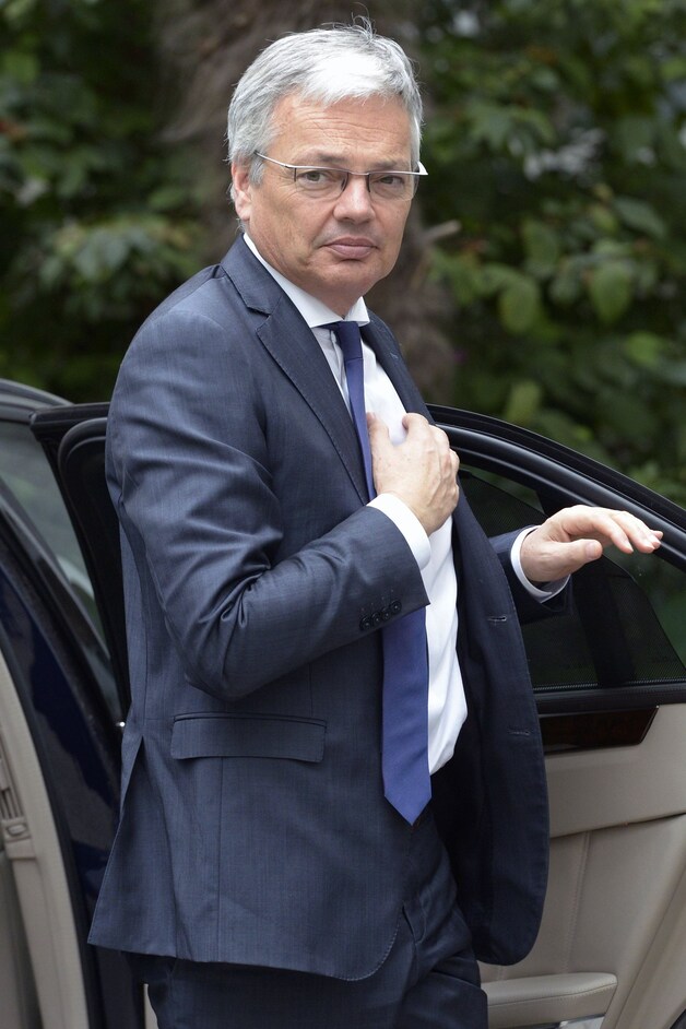 Didier Reynders gisteren net voor de onderhandelingen met de coformateurs.