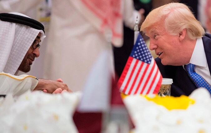 Donald Trump tijdens zijn staatsbezoek aan Saoedi-Arabië.