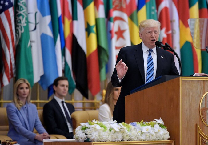 Donald Trumps toon was opvallend mild vandaag in Saoedi-Arabië.