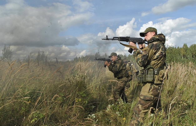 Foto van Russische militaire oefening op 18 september
