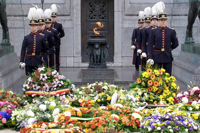 Herdenking van WOI aan het graf van de onbekende soldaat in 2010 in Brussel.