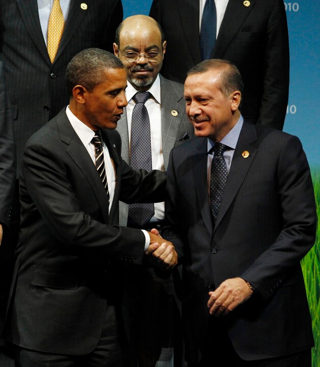 Obama met Tayyip Erdogan.