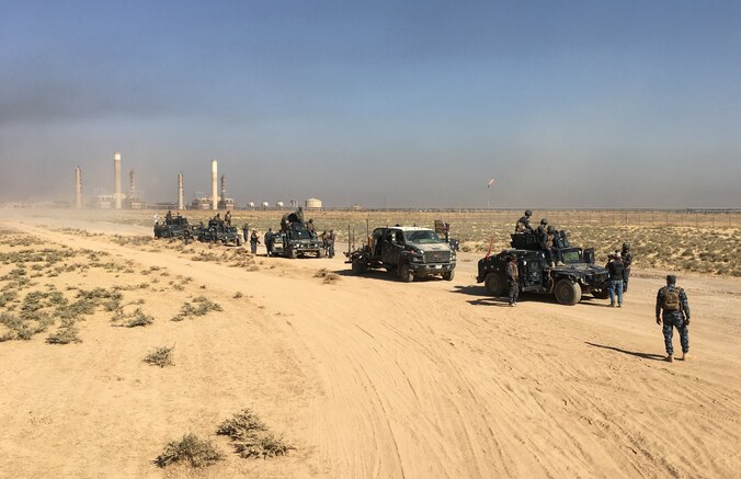 Iraakse troepen bij belangrijke olievelden in Kirkuk in 2017, archiebeeld ter illustratie.