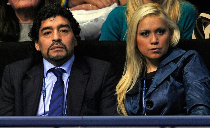 Diego Maradona en Veronica Ojeda, de moeder van zijn vierde kind.