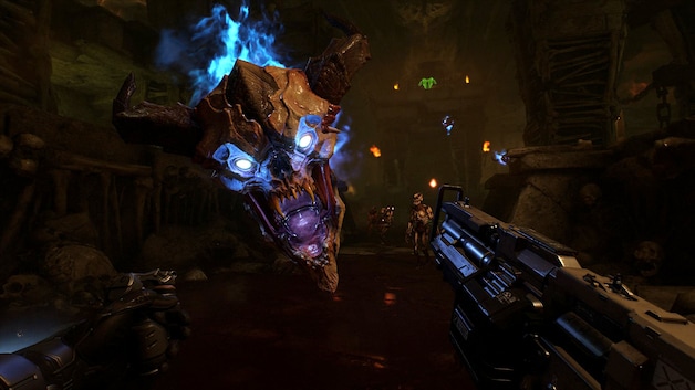 De tegenstanders hebben nog steeds dezelfde vorm als degene die u tegen het lijf liep in de originele 'Doom'.