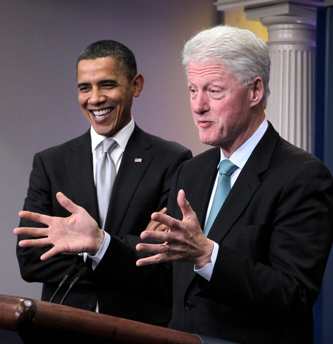 Barack Obama en Bill Clinton (hier op archiefbeeld).