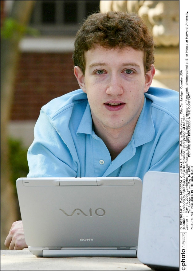 Mark Zuckerberg als 19-jarige in 2004.