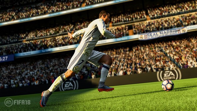Christiano Ronaldo was een van de topvoetballers die zijn beeltenis leende aan de promotie van 'Fifa 18'.