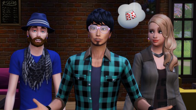Drie potentiële personages uit 'The Sims 4', als u een hipster wilt maken van uw online alter ego's.