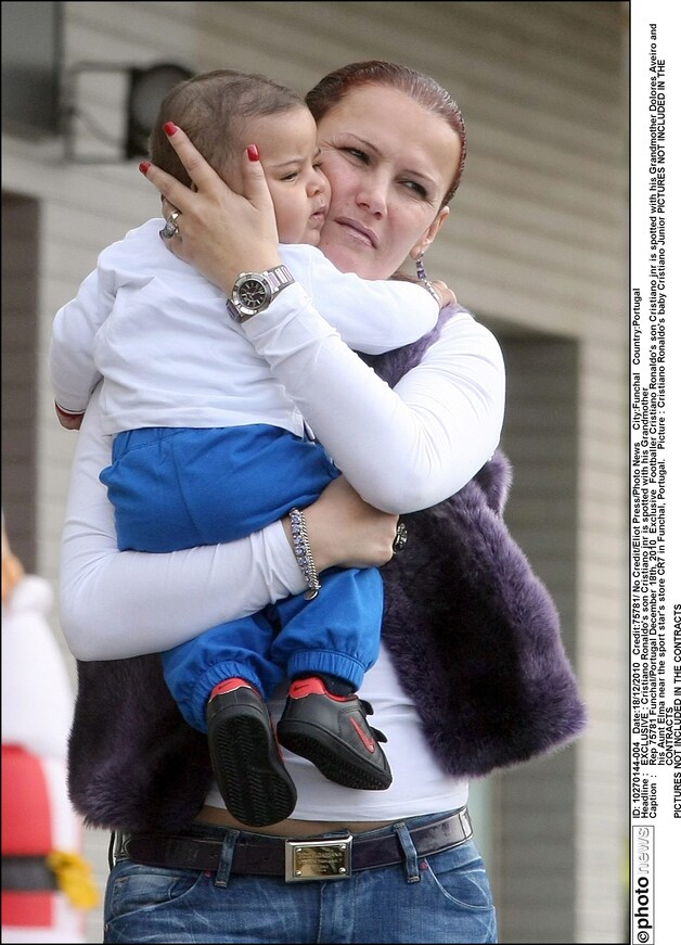 Tante Elma met Cristiano junior.