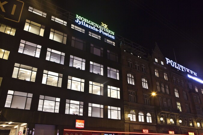 Het kantoor van Jyllands-Posten in de Deense hoofdstad Kopenhagen.