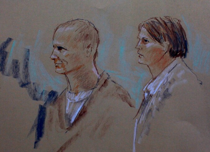 Rechtbankschets van Jared Lee Loughner.