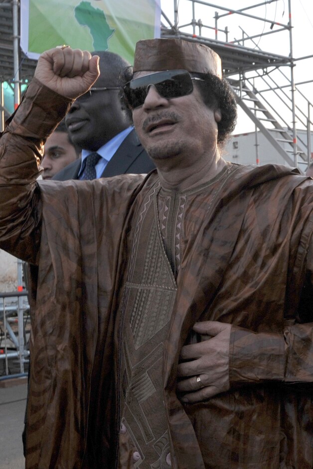 De Libische leider Kadhafi.
