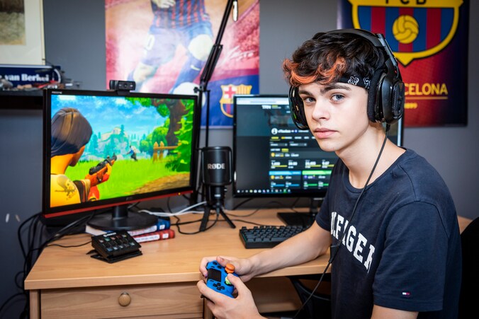 Thorben speelt het spel Fortnite.