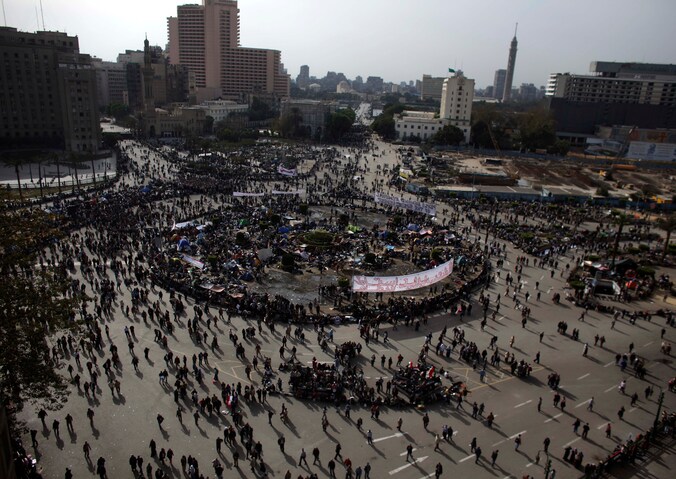 Het Tahrirplein is vaak het toneel van manifestaties.