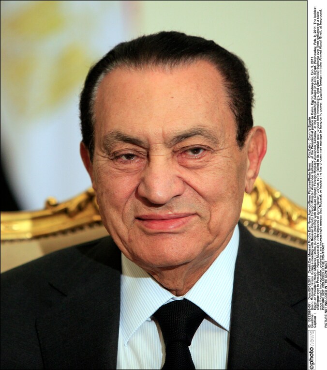 De Egyptische oud-president Hosni Moebarak.