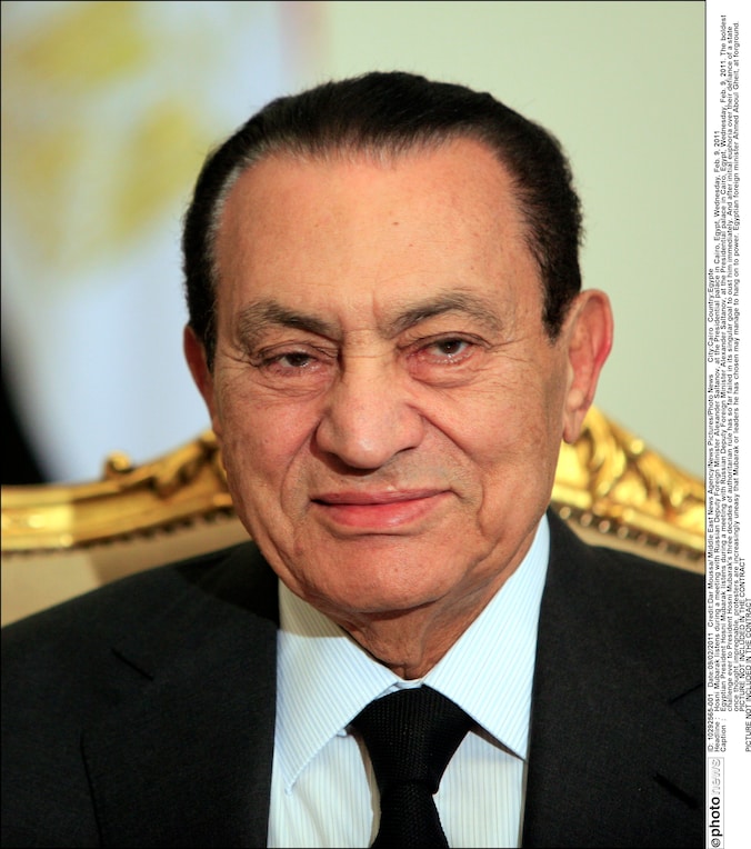 De voormalige president Hosni Moebarak.