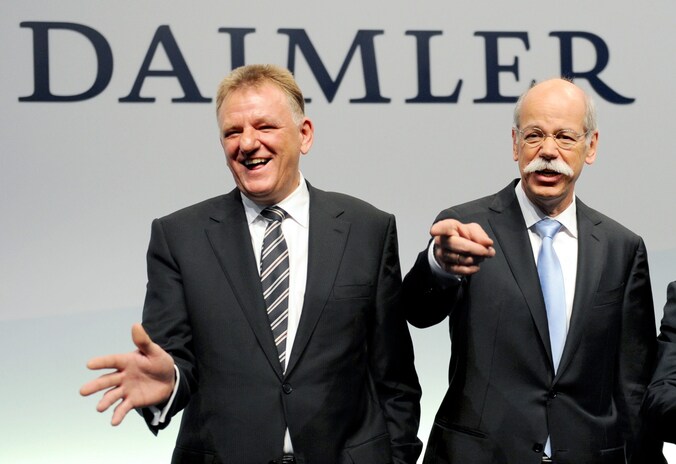 Topmannen van Daimler Andreas Renschler en Dieter Zetsche.