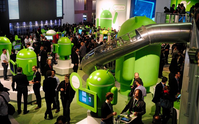 De stand van Android op het Mobile World Congress in Barcelona.