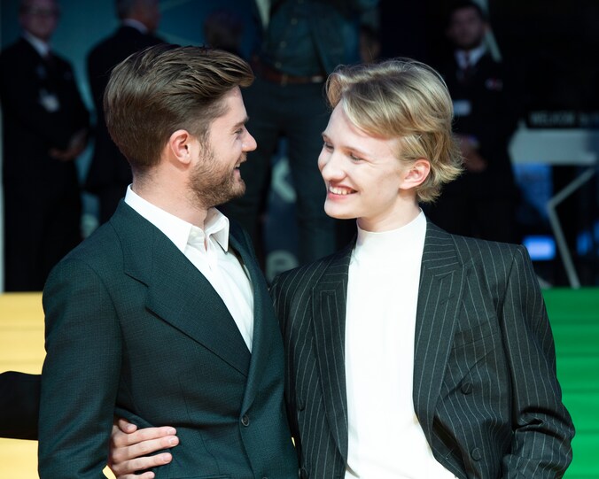 Regisseur Lukas Dhont en hoofdrolspeler Victor Polster op het Film Fest in Gent.