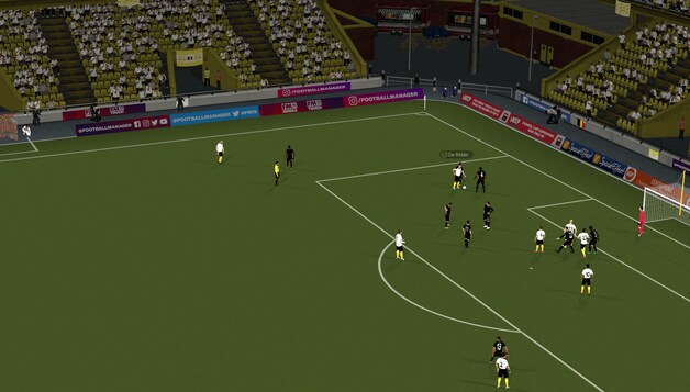 De 3D-weergave van wedstrijden on deze Football Manager is nog steeds grafisch ondermaats.