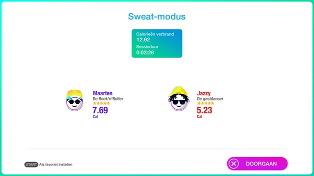 Yep, een caloriemeter: je kan in Just Dance 2019 zien hoeveel calorieën je hebt verbrand na elk nummer. Maar je kan die functie ook uitschakelen.