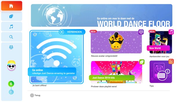 Het menu van Just Dance 2019 ziet er veel moderner uit.