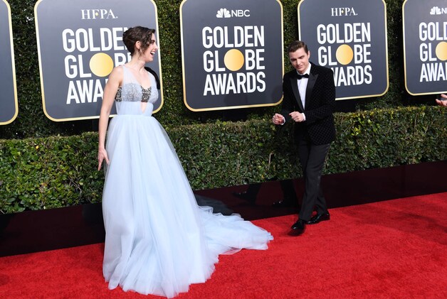 Alison Brie en haar echtgenoot, acteur Dave Franco op de rode loper.