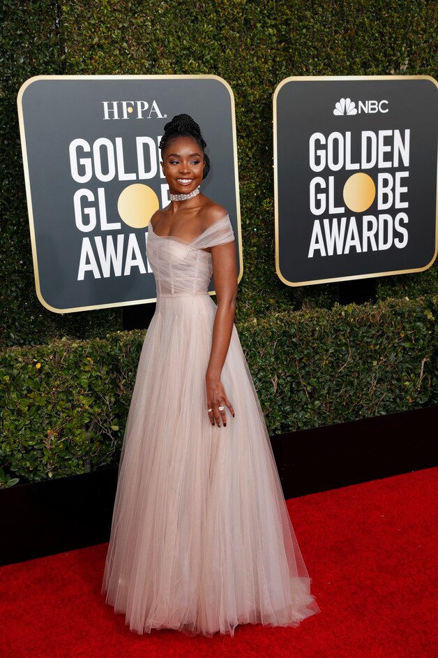 Actrice Kiki Layne. Haar film ‘If Beale Street Could Talk’ is genomineerd voor ‘beste film’.