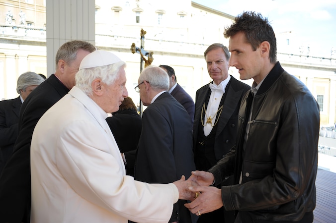 Paus Benedictus XVI tijdens een audiëntie.