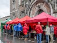 Stakend gevangenispersoneel aan de oude gevangenis van Dendermonde. (15/03/2024)
