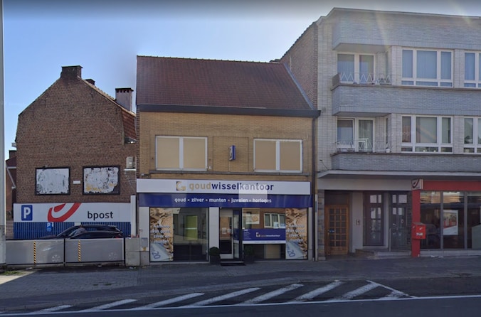 Het goudwisselkantoor aan de Ninoofsesteenweg in Dilbeek.