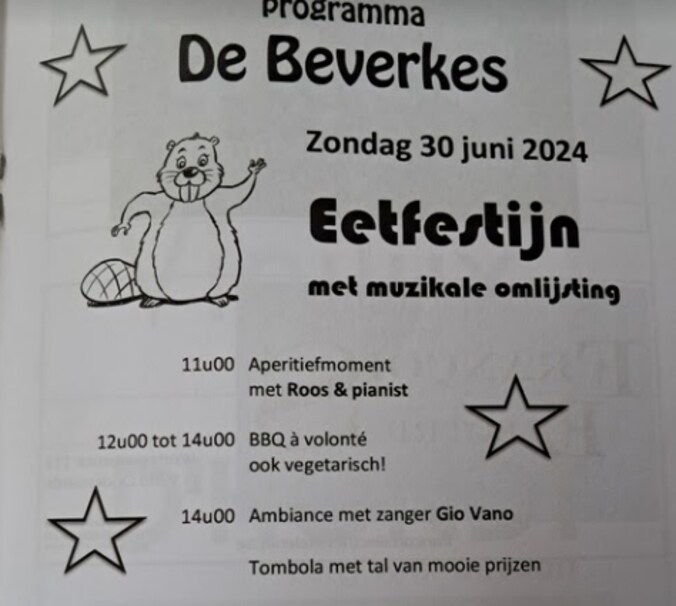 De Beverkes organiseren eetfestijn op 30 juni.