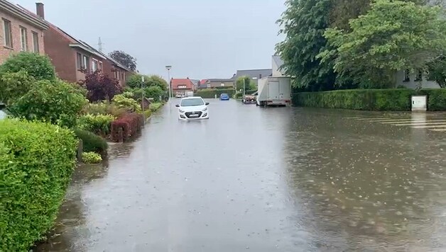 Wateroverlast in Lier. 