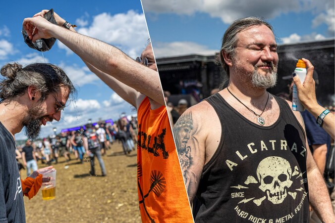 Sfeerbeeld warm weer op Graspop.