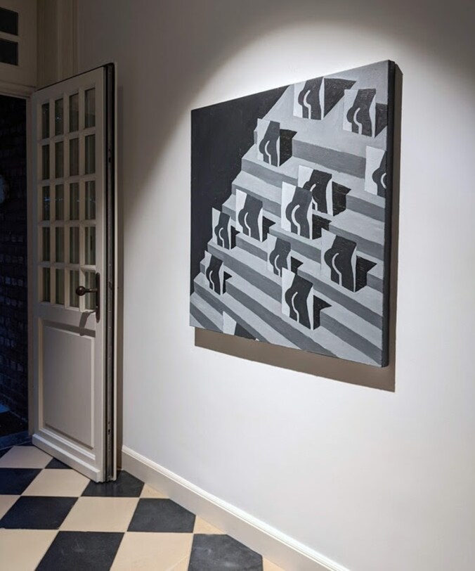 Een werk uit 'Nothing But Stares' van Jan Leenders.